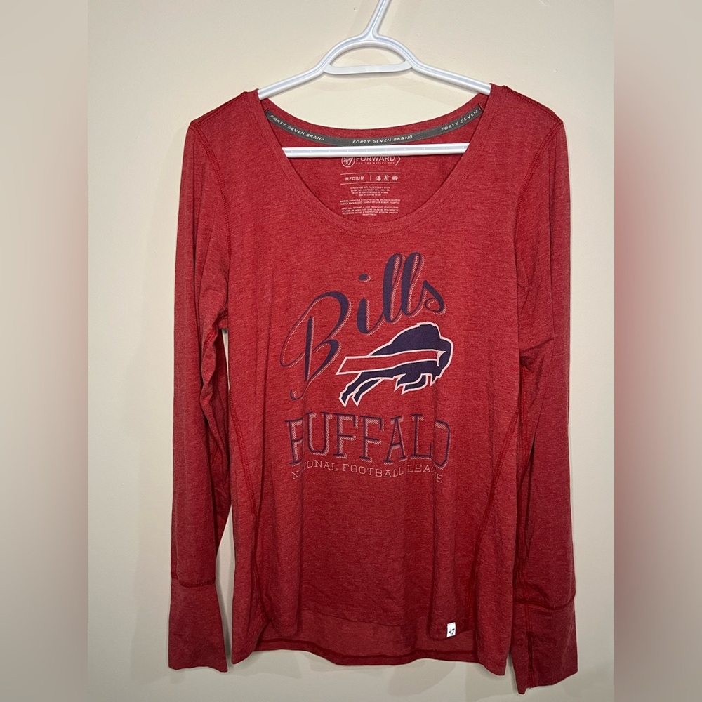 NFL Buffalo Bills Women's Red Long Sleeve Tee